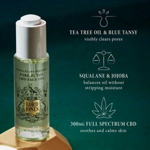 NIB LORD JONES 1 fl oz Pore Detox Face Oil Whole Plant Formula *Exp. 06/23